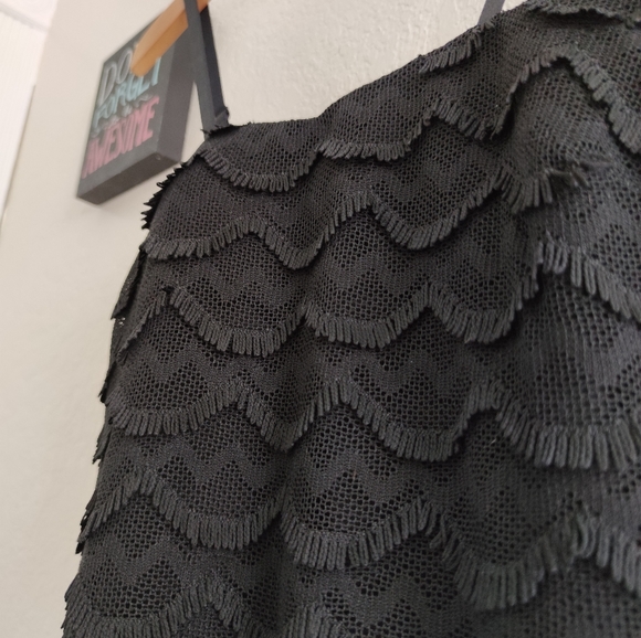 Guess 💜 NEW‎ Ashley Tiered Lace Sheath Dress Black - Picture 2 of 12